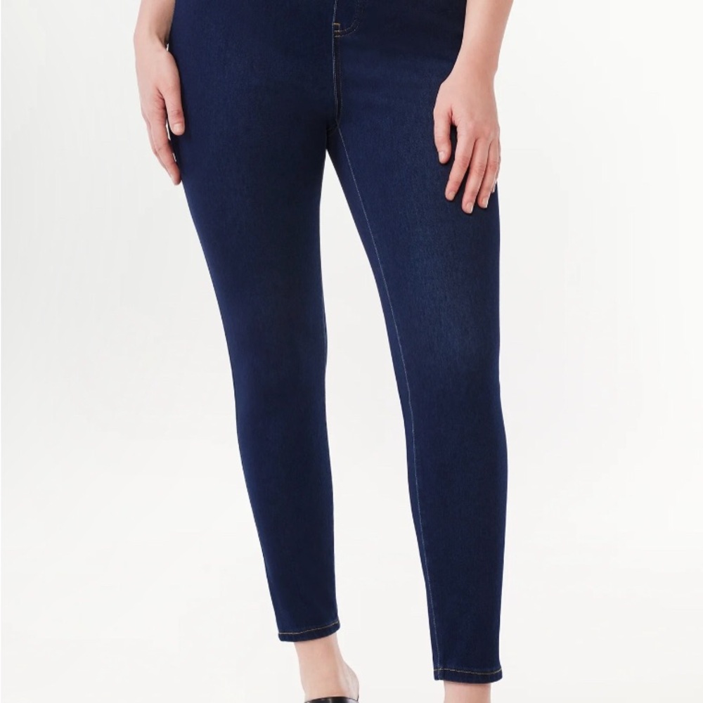 TIME and TRU Womens Skinny Jeggings Size Small 4-6 High Rise Pull On Dark NWD